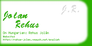 jolan rehus business card
